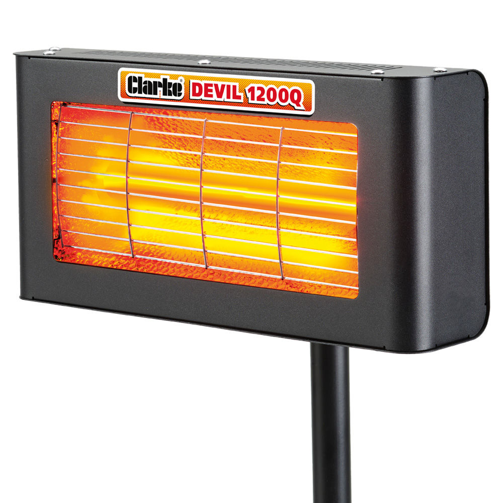 Clarke Devil 1200Q 1.2kW Wall Mounted Infrared Quartz Heater (230V)