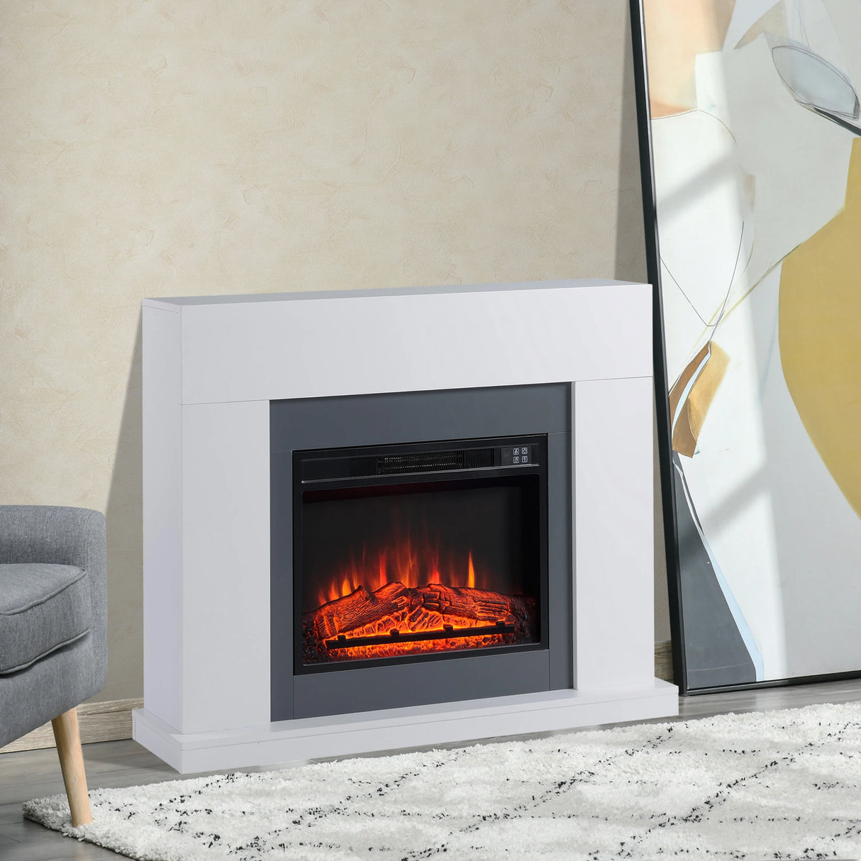 Homcom 2 kW Electric Fireplace Suite