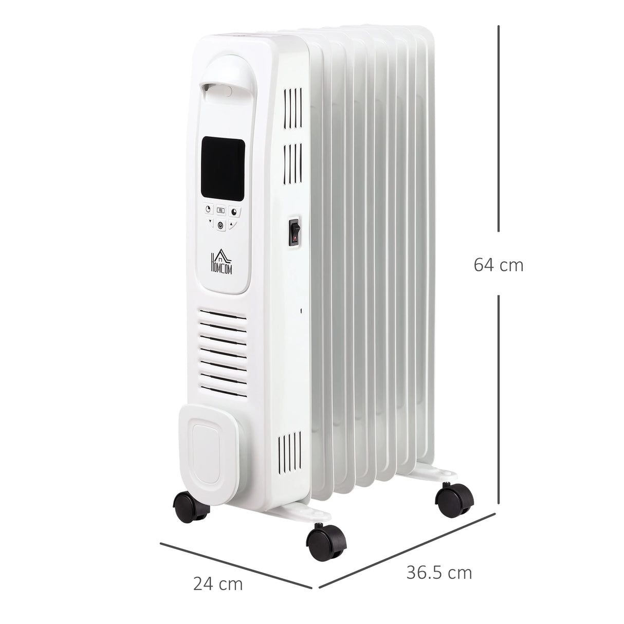 Homcom 1.5kW Portable Oil Filled Radiator