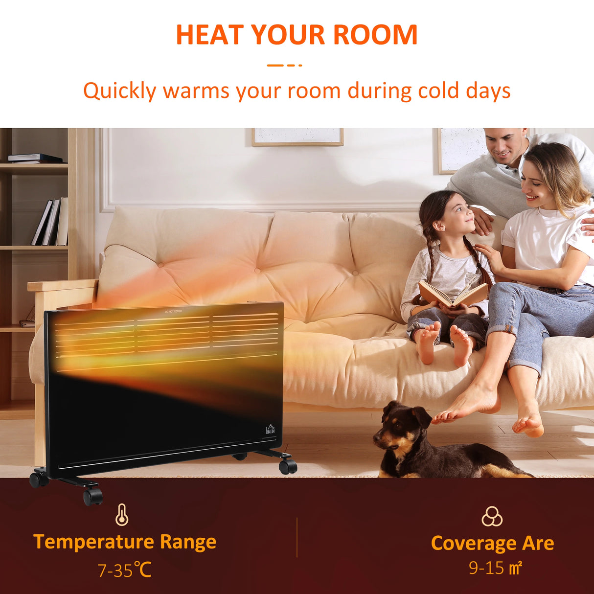 Homcom 1.3kW Convector Radiator