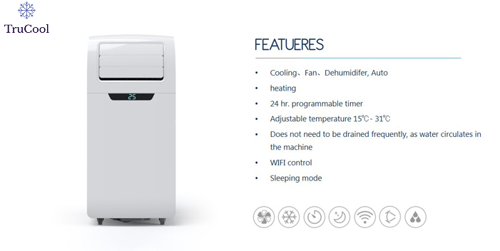 2025 TruCool 9000 BTU Portable Air Conditioner