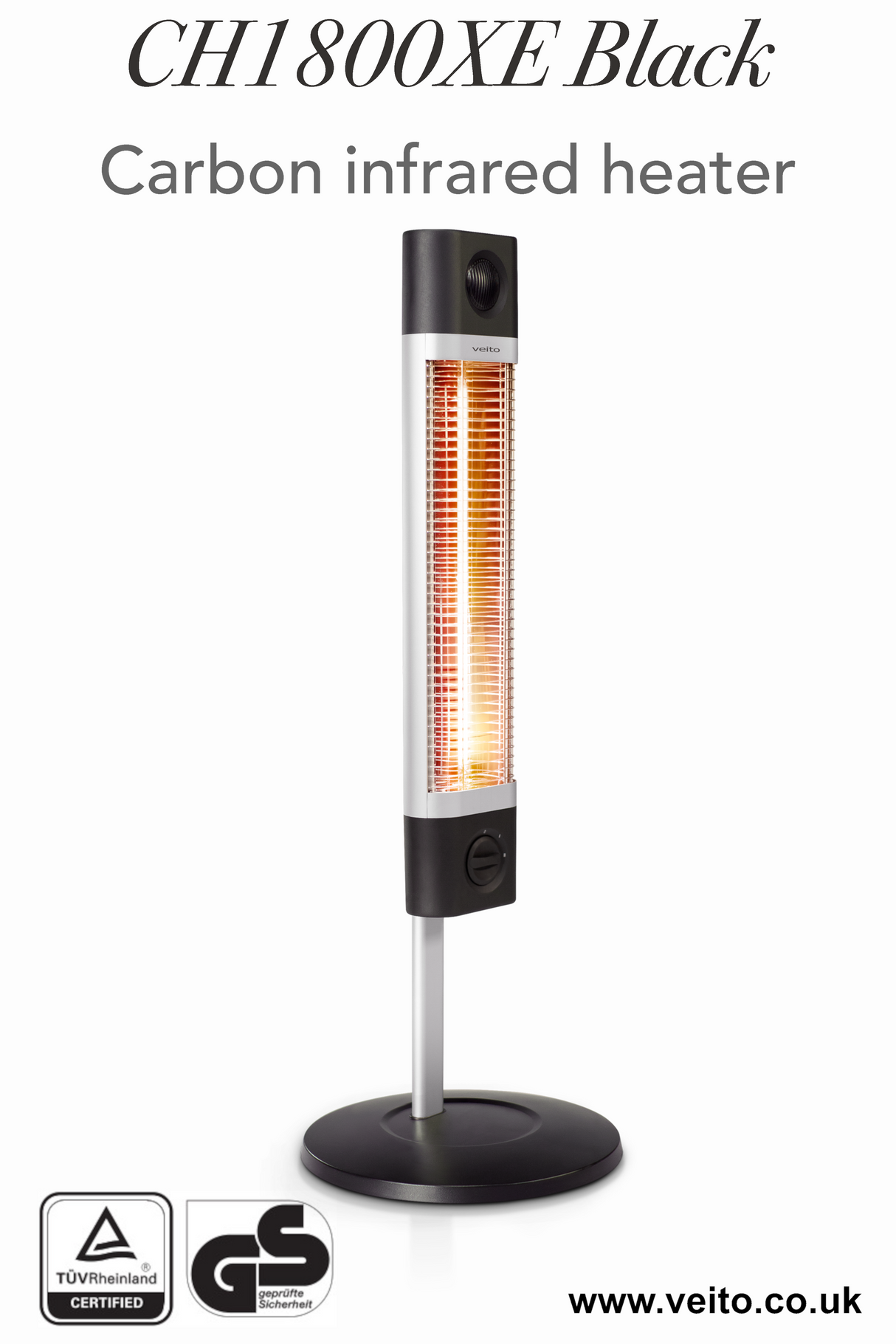 Veito CH1800XE1.8kw Free Standing Infra-Red Heater