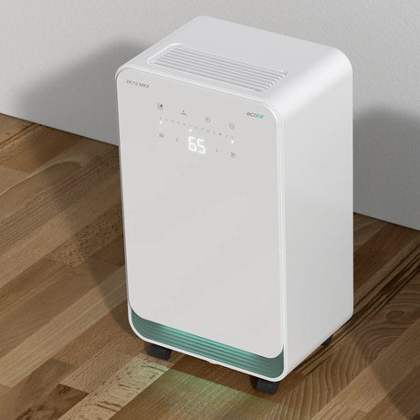 EcoAir DC12 MK3 Dehumidifier 12L/Day – Digital Display, 24H Timer, Laundry Drying, Continuous Drainage, 2L Tank