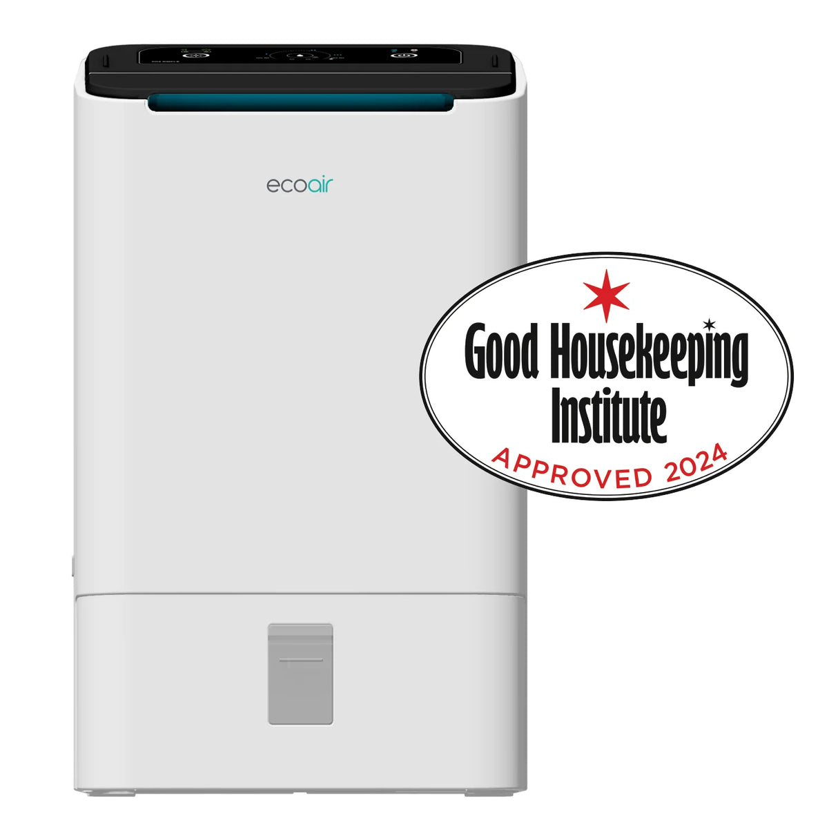 Ecoair DD2 Simple Desiccant Dehumidifier 9L/Day – Electronic Control, Antibacterial Filter, Economy & Laundry Mode for Home, Garage, Basement & Boat