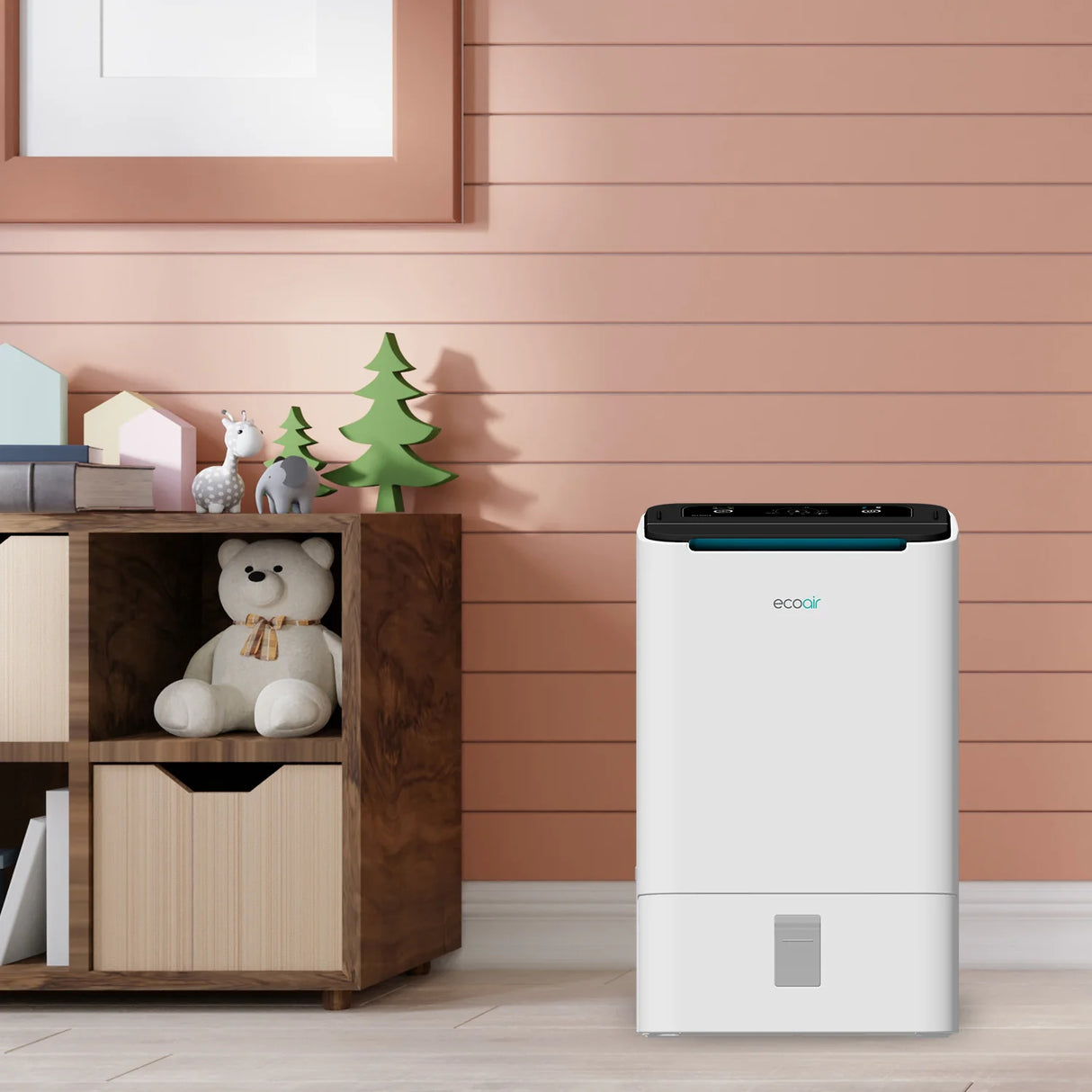 Ecoair DD2 Simple Desiccant Dehumidifier 9L/Day – Electronic Control, Antibacterial Filter, Economy & Laundry Mode for Home, Garage, Basement & Boat