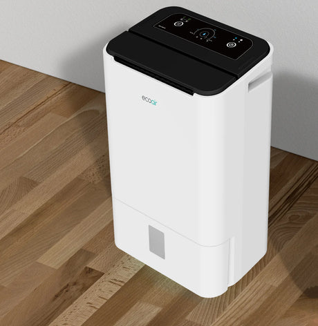 Ecoair DD2 Simple Desiccant Dehumidifier 9L/Day – Electronic Control, Antibacterial Filter, Economy & Laundry Mode for Home, Garage, Basement & Boat