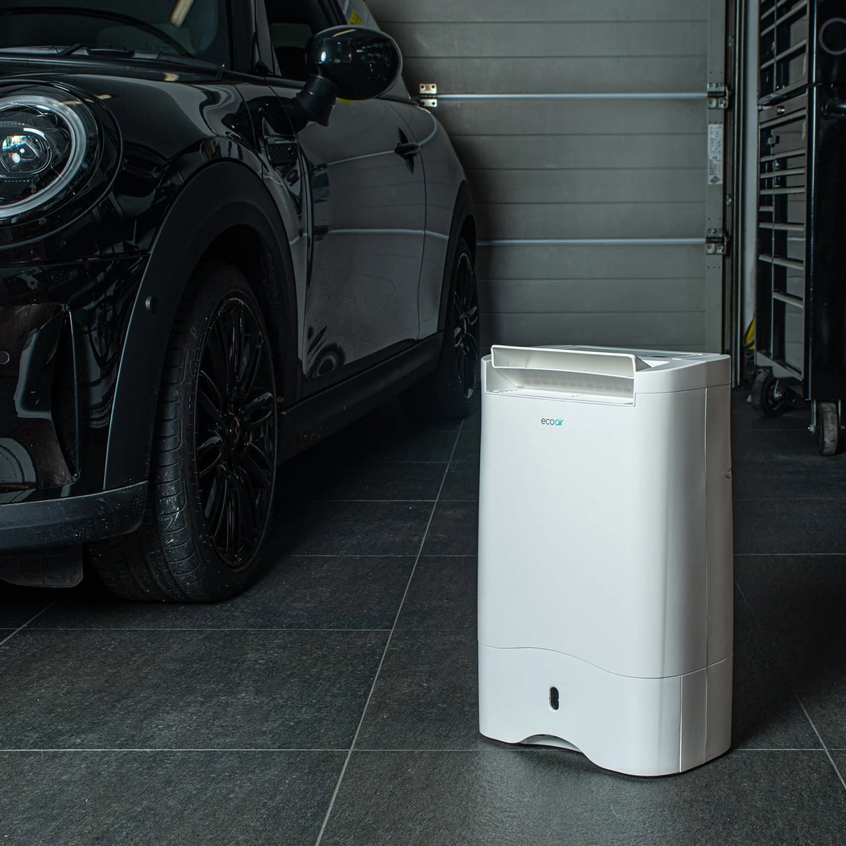 EcoAir DD3 Slimline Desiccant Dehumidifier 10L/Day – Electronic Control, Quiet 39dBA, 3L Tank, Antibacterial Filter