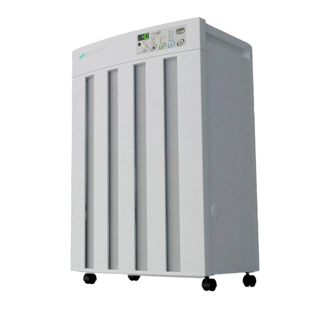 EcoAir Droid Desiccant Dehumidifier 25L/Day – Dual 5L Tanks, Active Carbon Filter, Remote Control, IP24 Water-Resistant, Up to 220m²