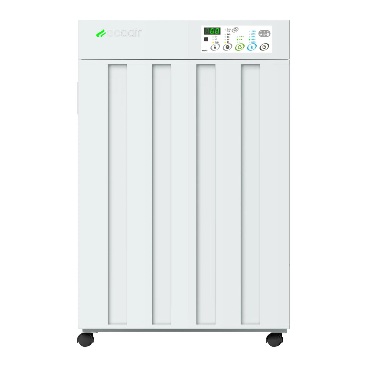 EcoAir Droid Desiccant Dehumidifier 25L/Day – Dual 5L Tanks, Active Carbon Filter, Remote Control, IP24 Water-Resistant, Up to 220m²