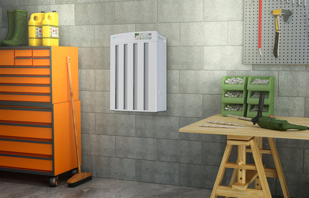 EcoAir Droid Desiccant Dehumidifier 25L/Day – Dual 5L Tanks, Active Carbon Filter, Remote Control, IP24 Water-Resistant, Up to 220m²
