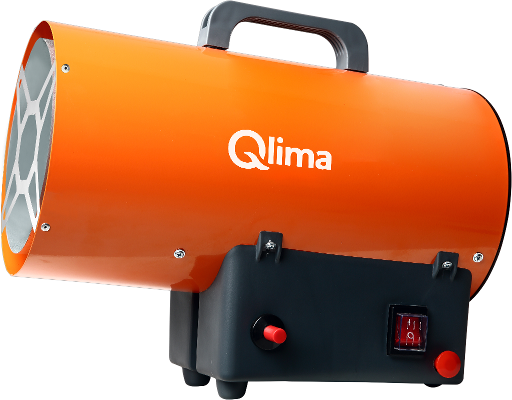 Qlima GFA 1010 direct fired diesel heater image from the side