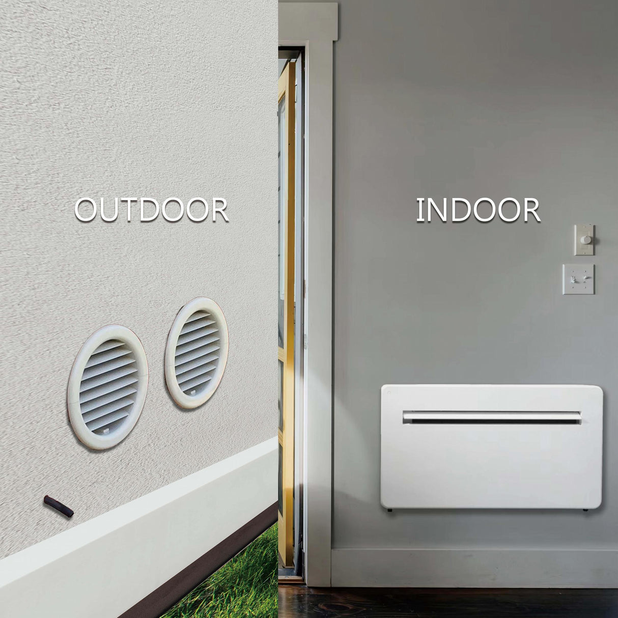 Lux Air KFR-28MB-LUX  Smart Monoblock Wall Air Conditioner 3-in-1 Air Conditioner with Smartphone Operation without Outdoor Unit