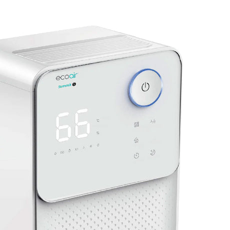 EcoAir Summit S 12L Low Energy Dehumidifier – Digital Display, 3-Layer Carbon Filter, Quiet 36dBA, Sleep Mode