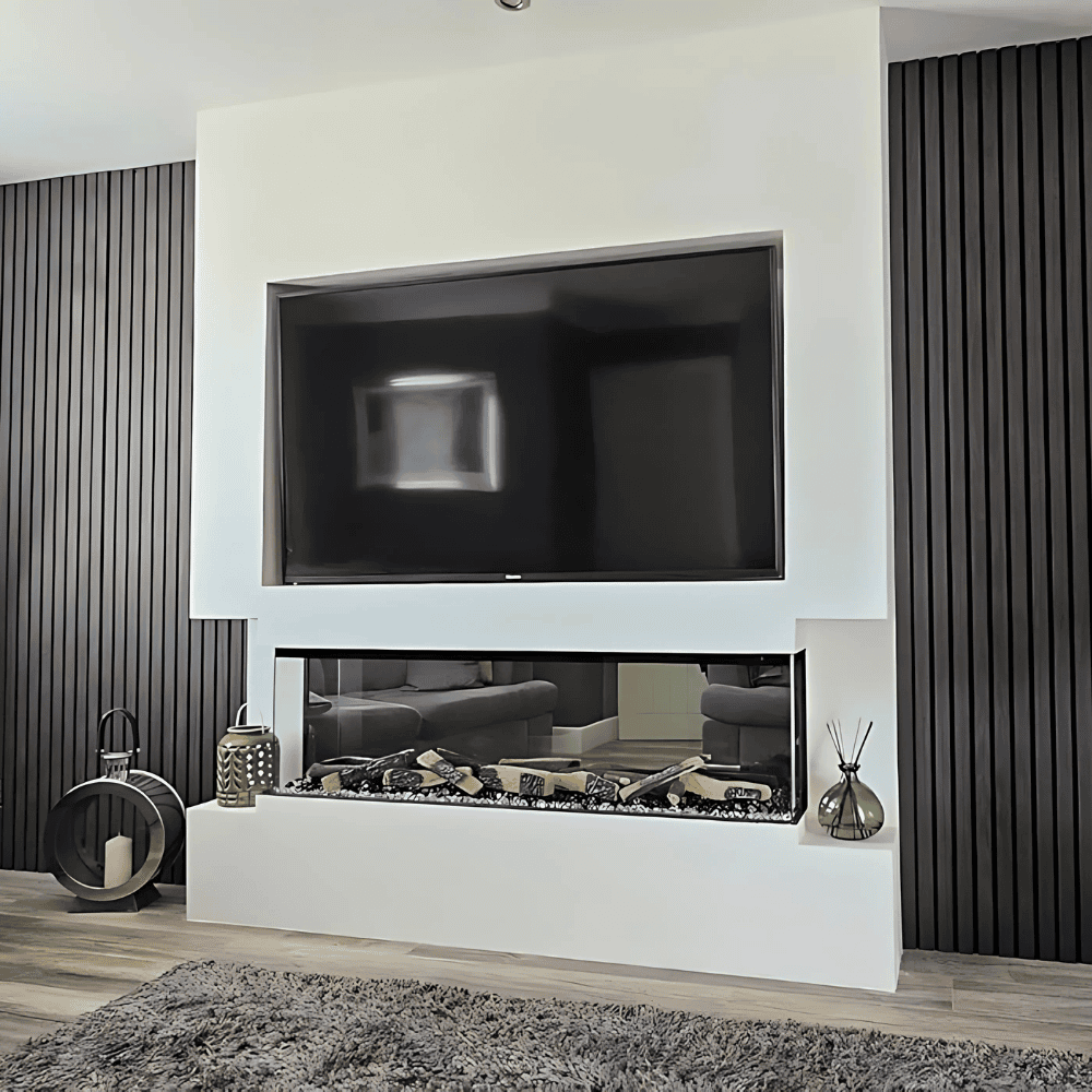 TruFlame 3 sided Media Wall Electric Fire