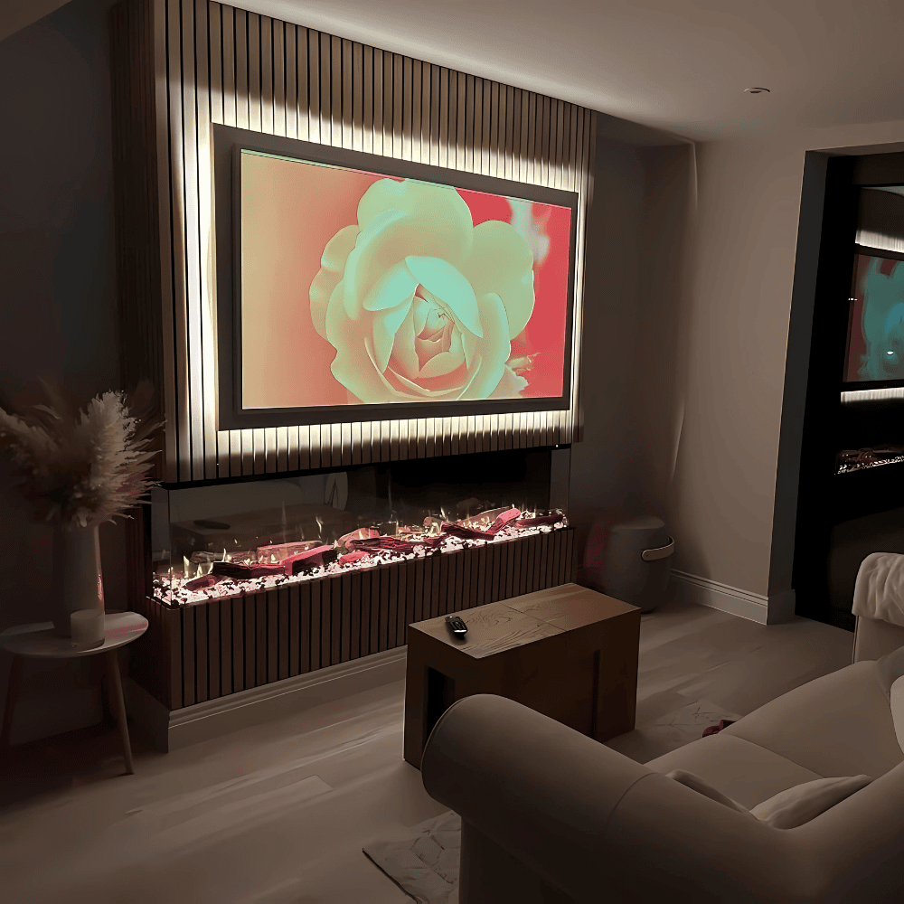 TruFlame 3 sided Media Wall Electric Fire