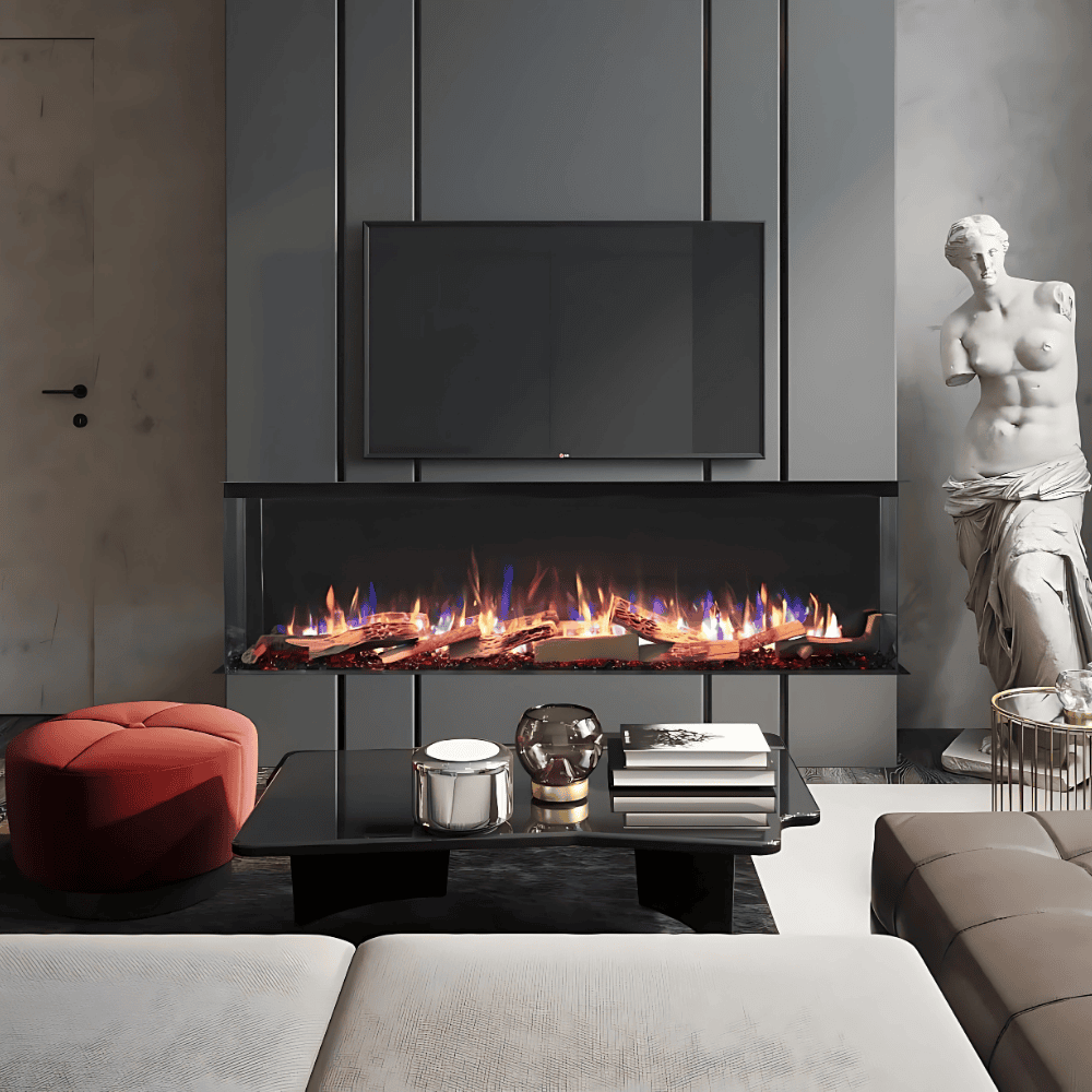 TruFlame 3 sided Media Wall Electric Fire