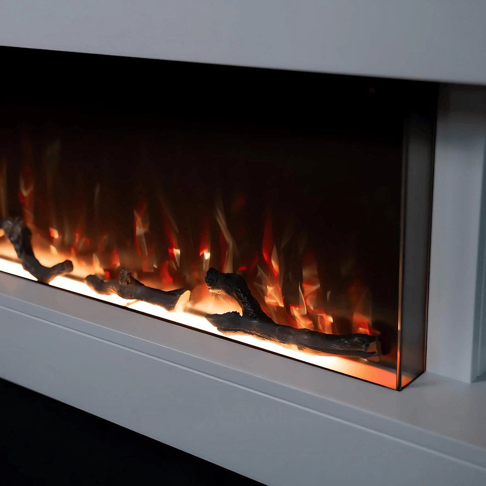 TruFlame 60" White Mantelpiece Electric Fire