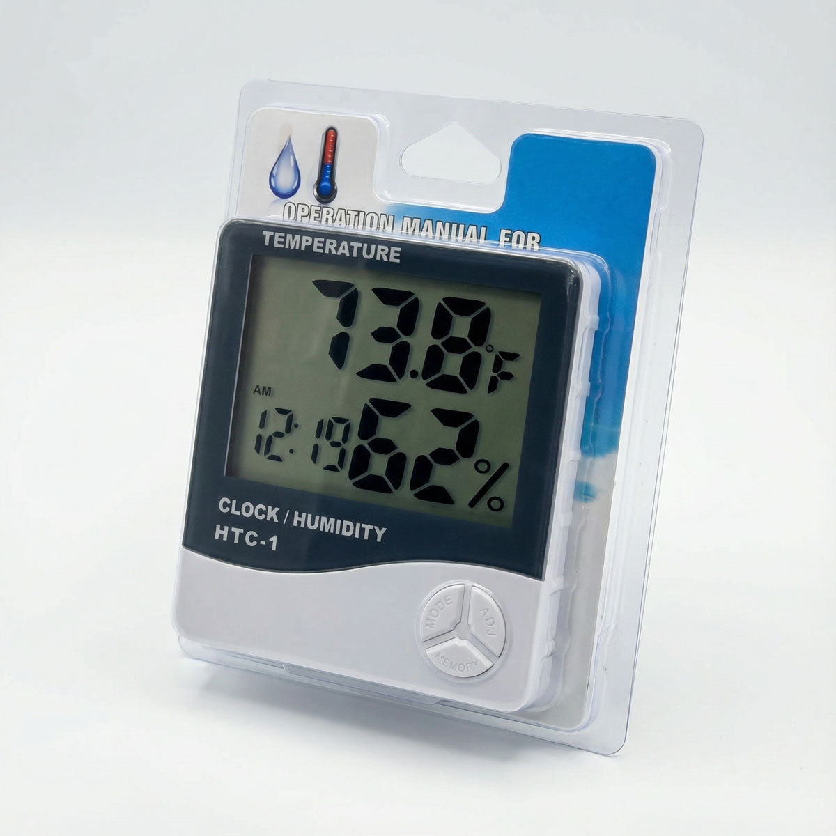 Digital Weather Station Clock - Temperature and Humidity Display