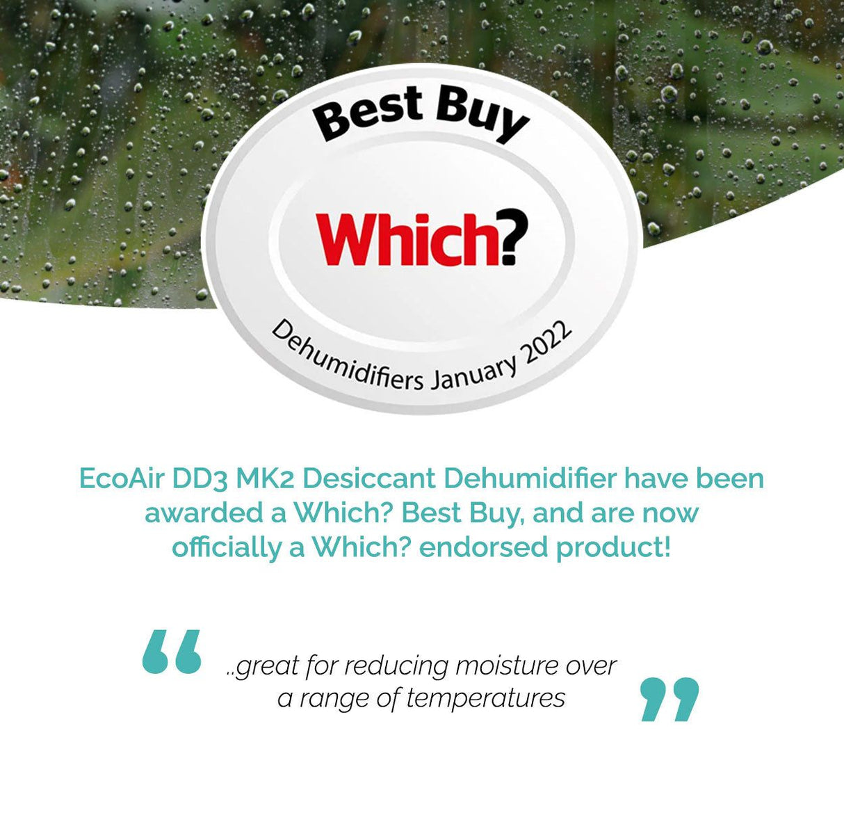 EcoAir DD3 Classic MK3 Desiccant Dehumidifier - 11L/Day