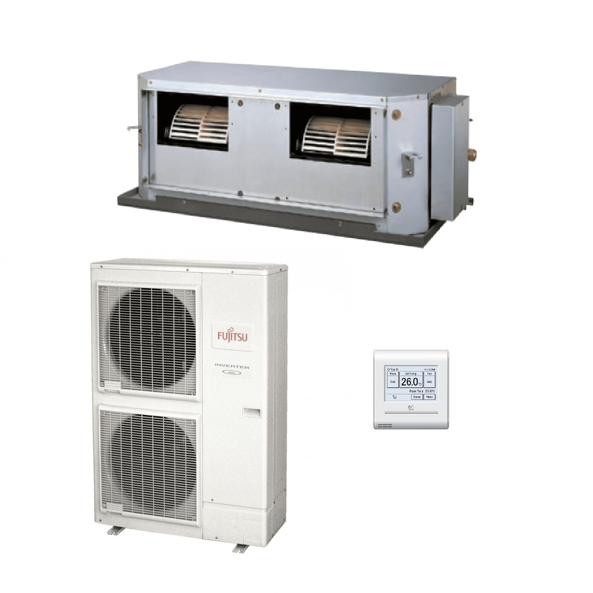 Fujitsu Airstage ARYG60LHTA 15kW Split System Air Conditioner R410A LHTA High Static Pressure Duct