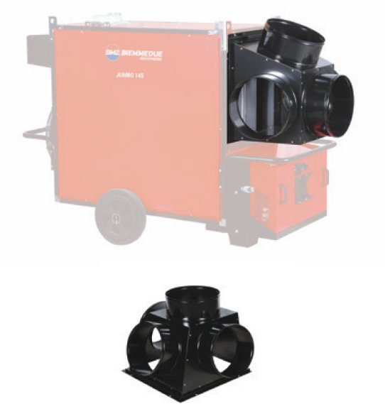 4 Way Outlet 350mm Diameter - Accessories Range for Jumbo 145M