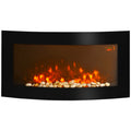 Homcom 1kW/2kW Curved Electric Wall Fireplace