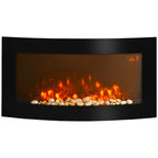 Homcom 1kW/2kW Curved Electric Wall Fireplace