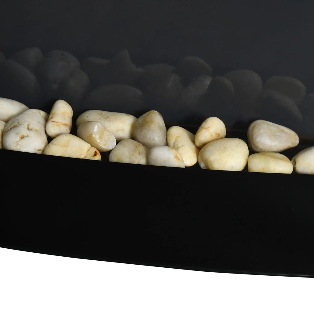 Homcom 1kW/2kW Curved Electric Wall Fireplace