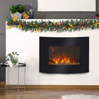 Homcom 1.8kW Curved Electric Wall Fireplace