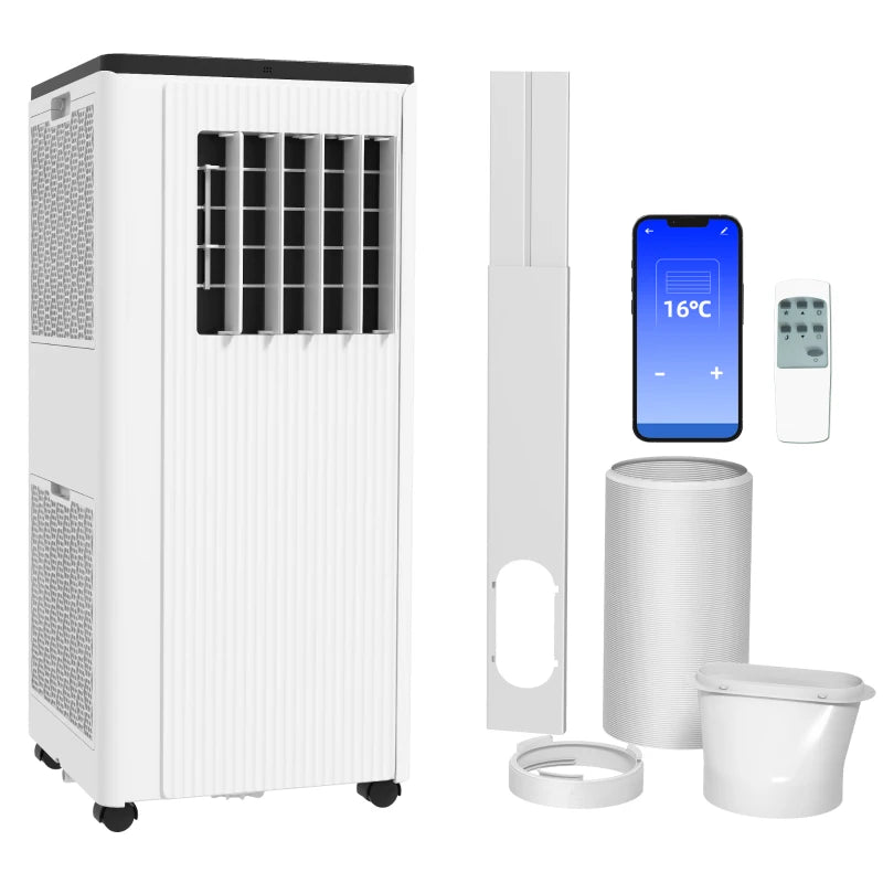 HOMCOM 9000 BTU App-Controlled Mobile Air Conditioner