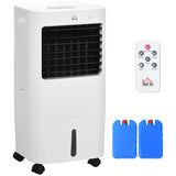 HOMCOM Air Cooler, Mobile Cooling Fan with 15L Water Tank