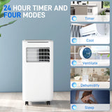 HOMCOM 9000 BTU Portable Air Conditioner Smart Home WiFi Compatible 4-in-1 Air Conditioning Unit