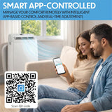 Prem-i-air 12000BTU Portable Split Air Conditioner, DC Inverter, Cooling, Heating, Fan, Dehumidifying, WiFi and Remote Control, Low Noise, New R32 Refrigerant,