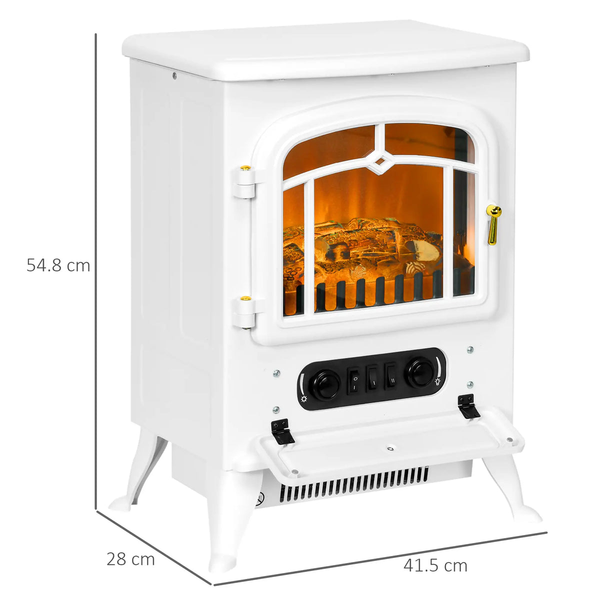 Homcom Dual-Power Electric Fireplace