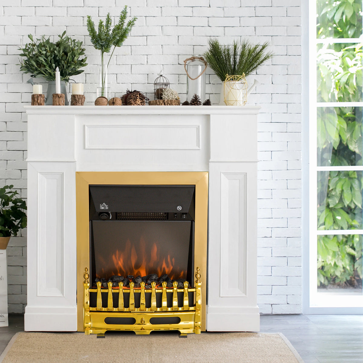 Homcom 2kW Coal Effect Electric Fireplace