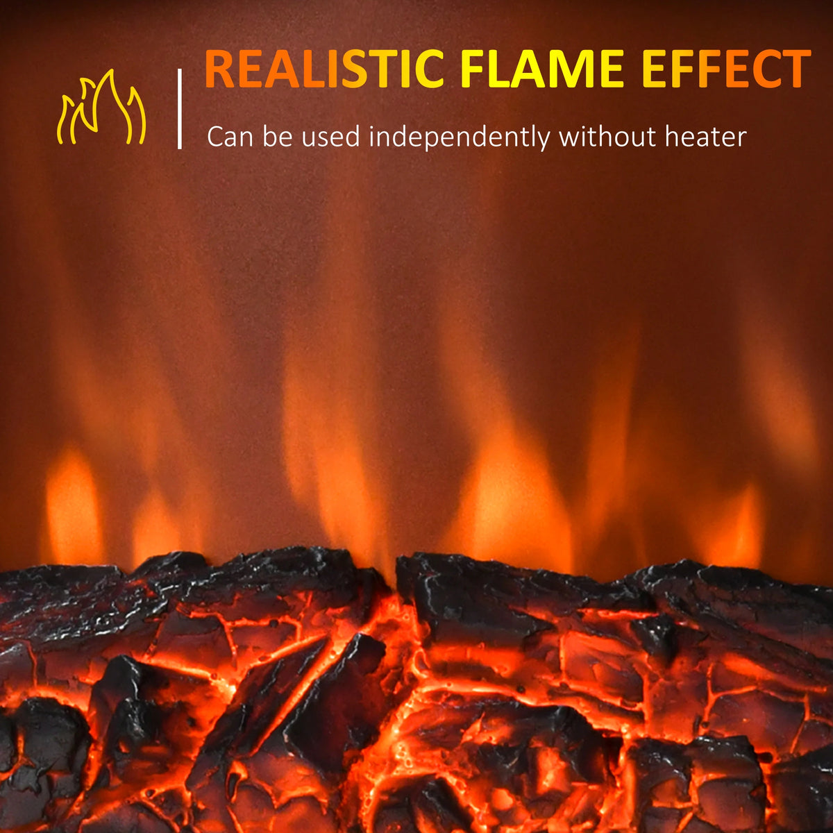 Homcom 2kW Inset Coal Effect Electric Fireplace