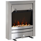 Homcom 2kW Stainless Steel Electric Fireplace