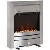 HOMCOM 2KW Stainless Steel Electric Fireplace