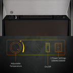 Homcom 2kW Stainless Steel Electric Fireplace