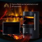 Homcom 1.8kW Barrel Electric Fireplace