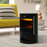 HOMCOM Dual Power Freestanding Electric Fireplace with Thermostat Control