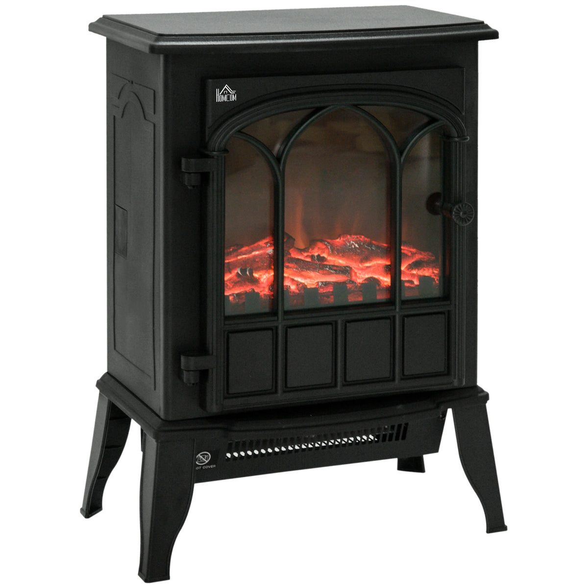 Homcom 2kW Cast Metal Electric Fireplace