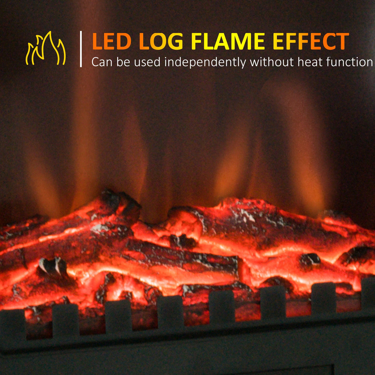 Homcom 2kW Cast Metal Electric Fireplace