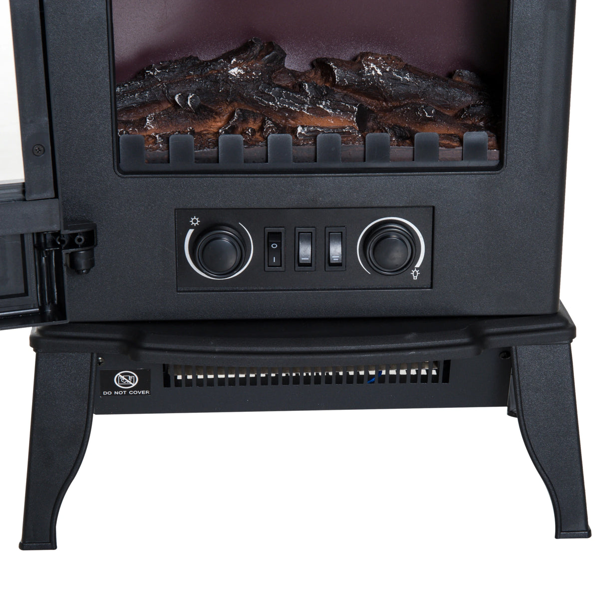 Homcom 2kW Cast Metal Electric Fireplace