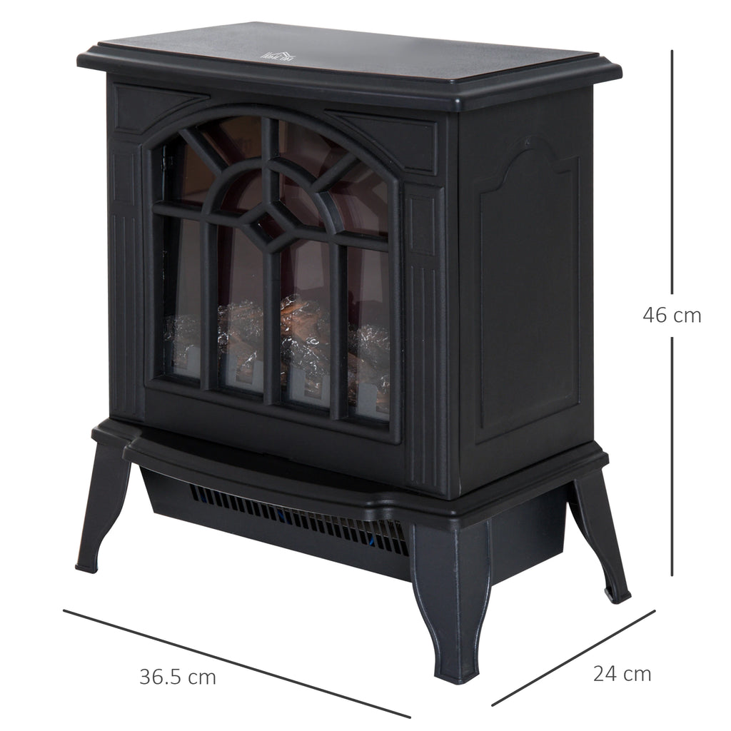 Homcom 2kW Cast Metal Electric Fireplace