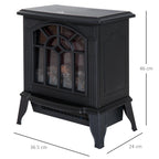 Homcom 2kW Cast Metal Electric Fireplace