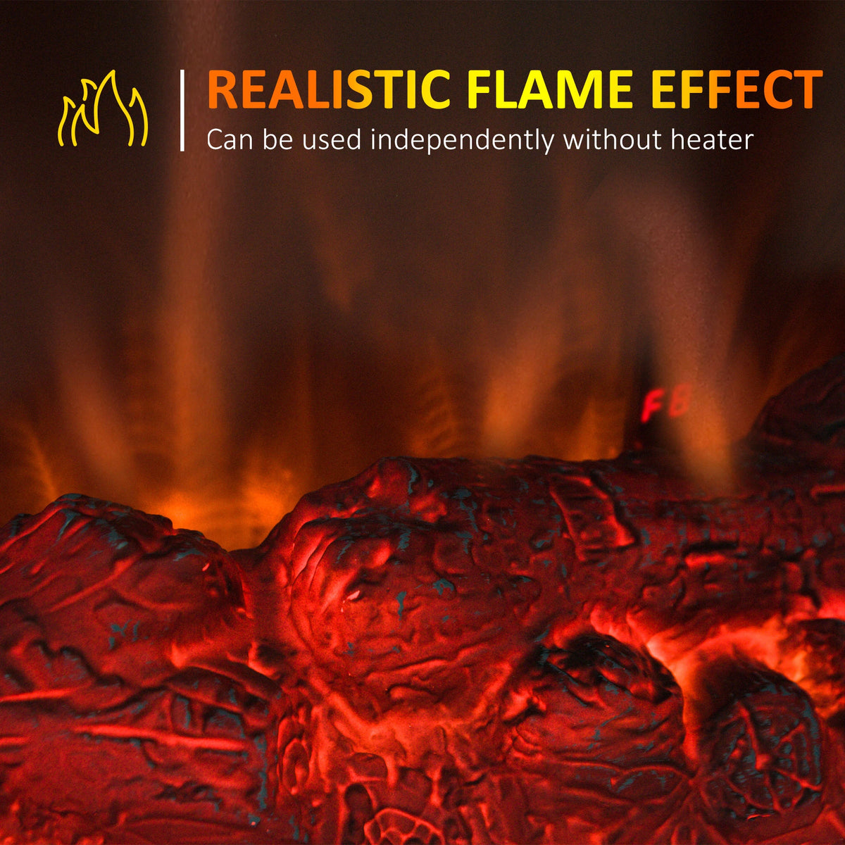 Homcom 2kW Cast Metal Electric Fireplace