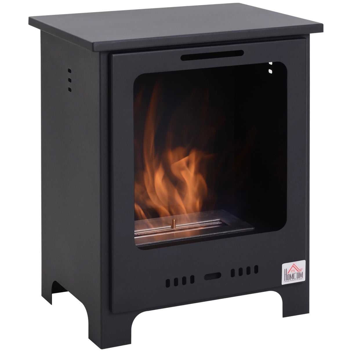 HOMCOM Freestanding Ethanol Fireplace with 0.9L Tank