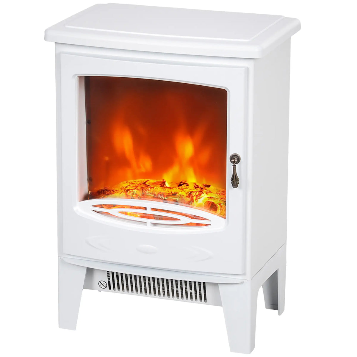 Homcom 1.8kW Tempered Glass Door Electric Fireplace