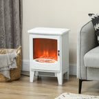 Homcom 1.8kW Tempered Glass Door Electric Fireplace